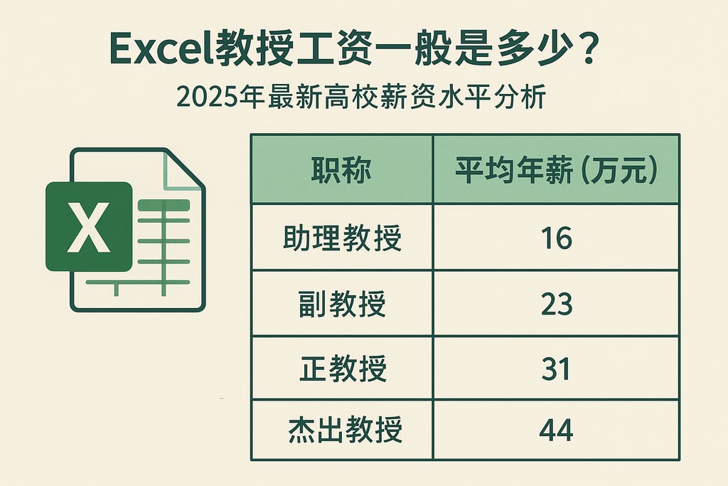 excel教授工资一般是多少？2025年最新高校薪资水平分析