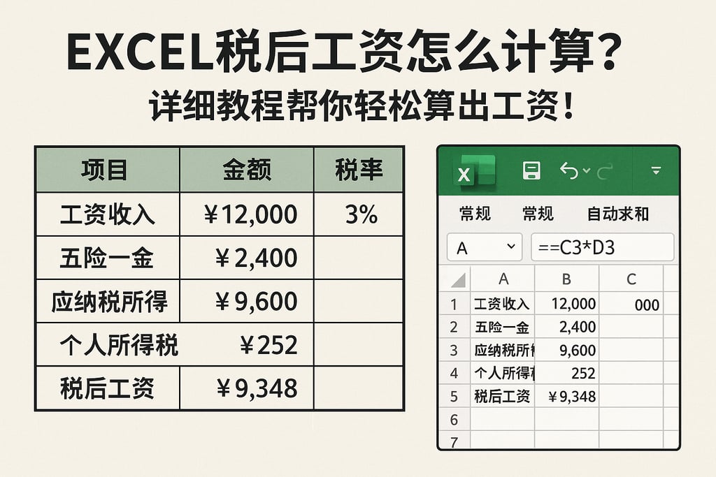 excel税后工资怎么计算？详细教程帮你轻松算出工资！