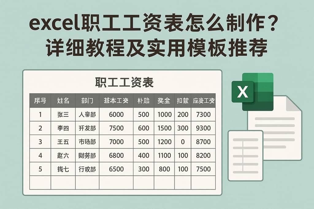 excel职工工资表怎么制作？详细教程及实用模板推荐
