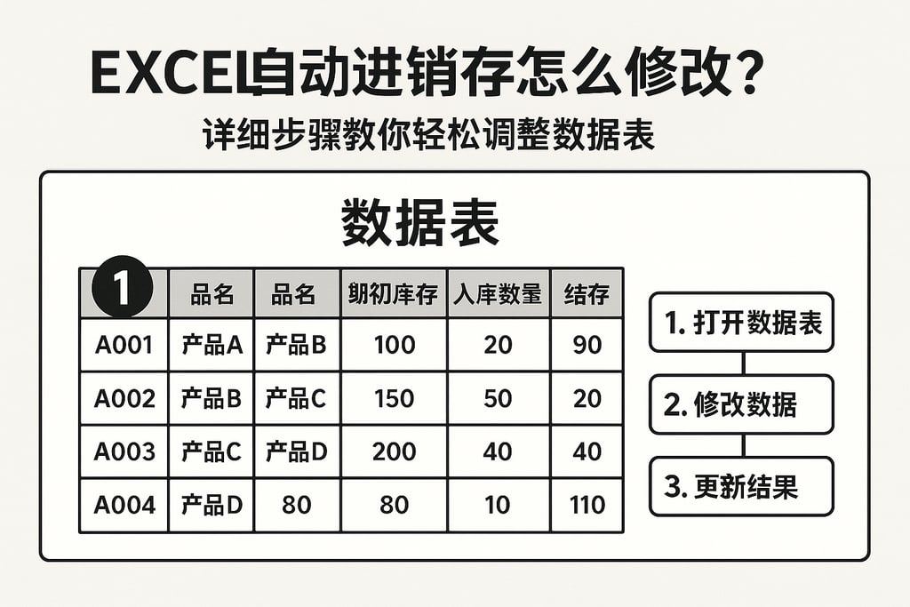 excel自动进销存怎么修改？详细步骤教你轻松调整数据表