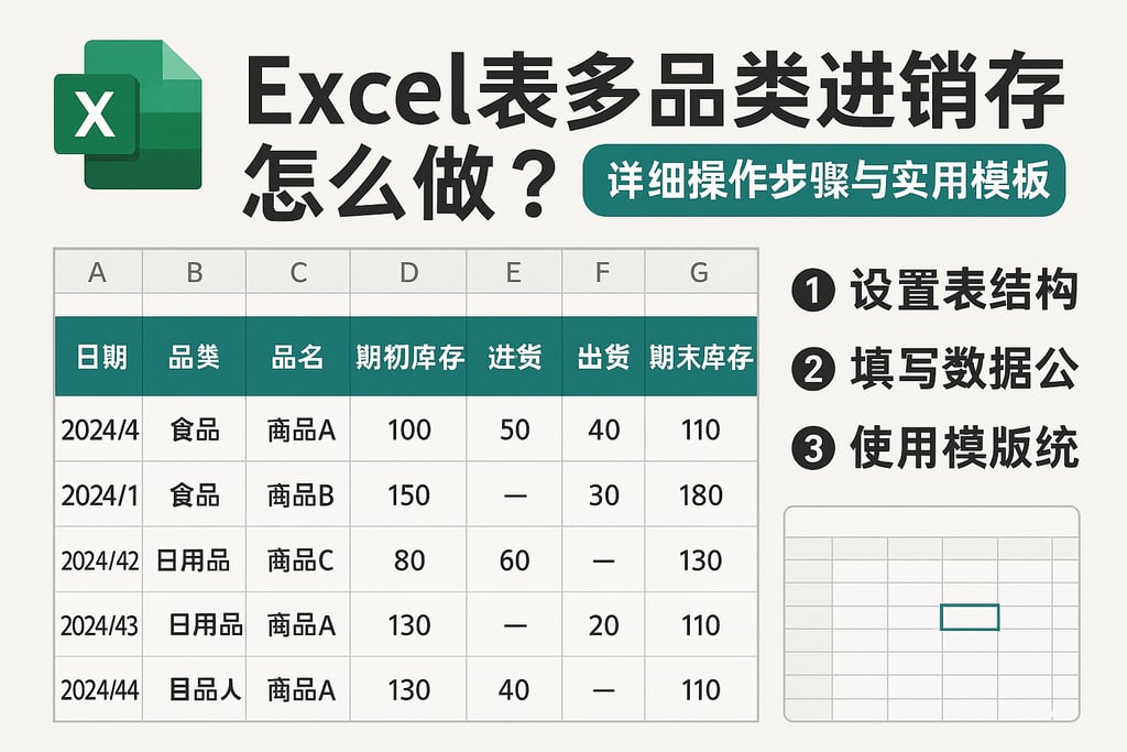 excel表多品类进销存怎么做？详细操作步骤与实用模板推荐