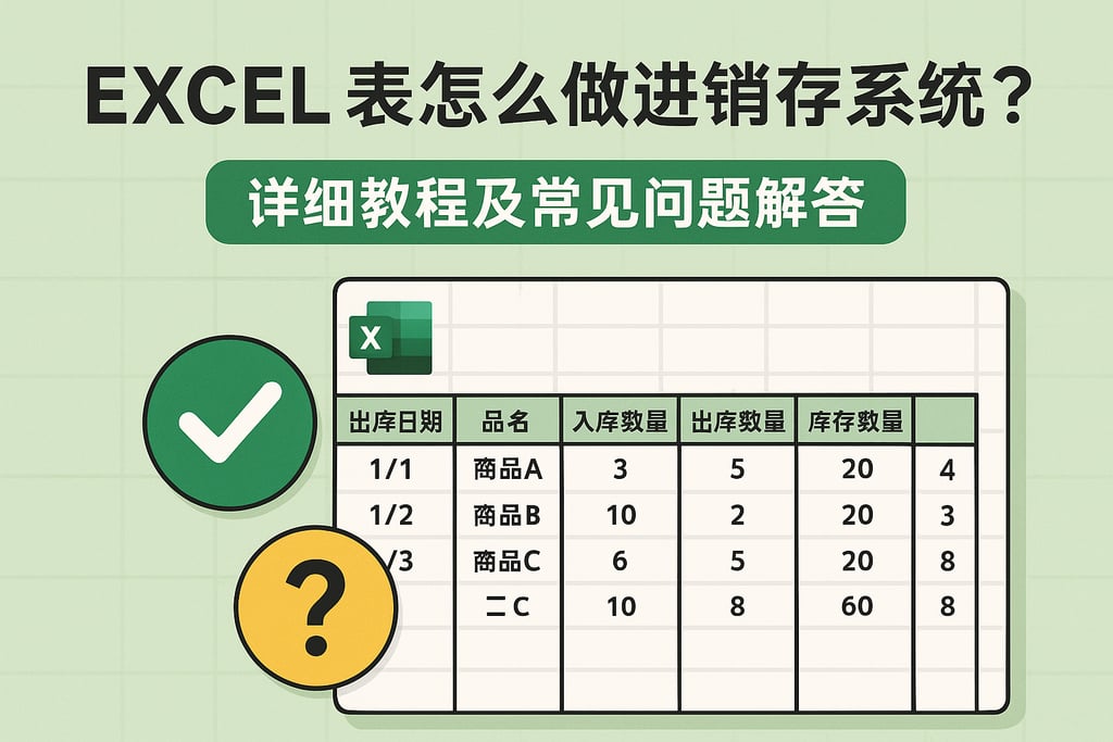 excel表怎么做进销存系统？详细教程及常见问题解答