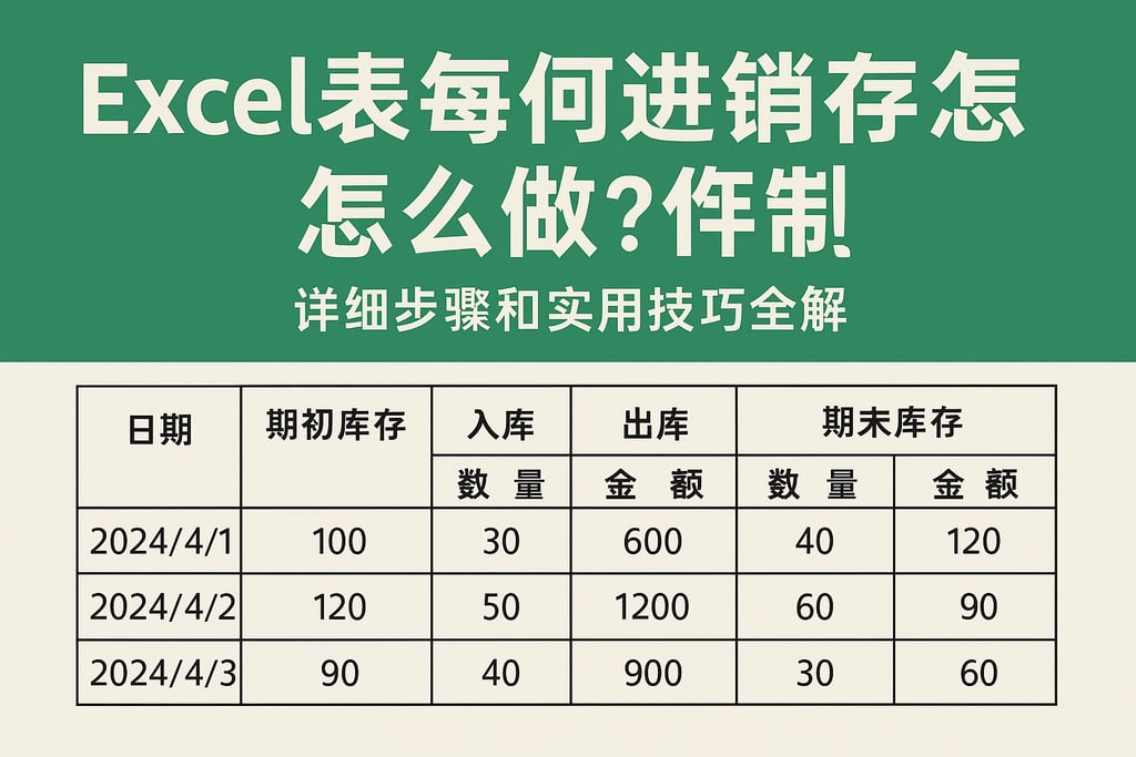 excel表格每天进销存怎么做？详细步骤和实用技巧全解