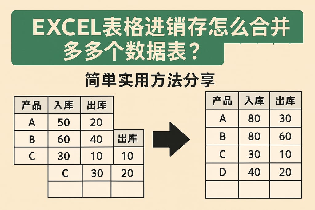 excel表格进销存怎么合并多个数据表？简单实用方法分享