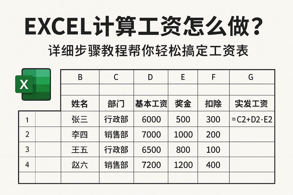 excel计算工资怎么做？详细步骤教程帮你轻松搞定工资表