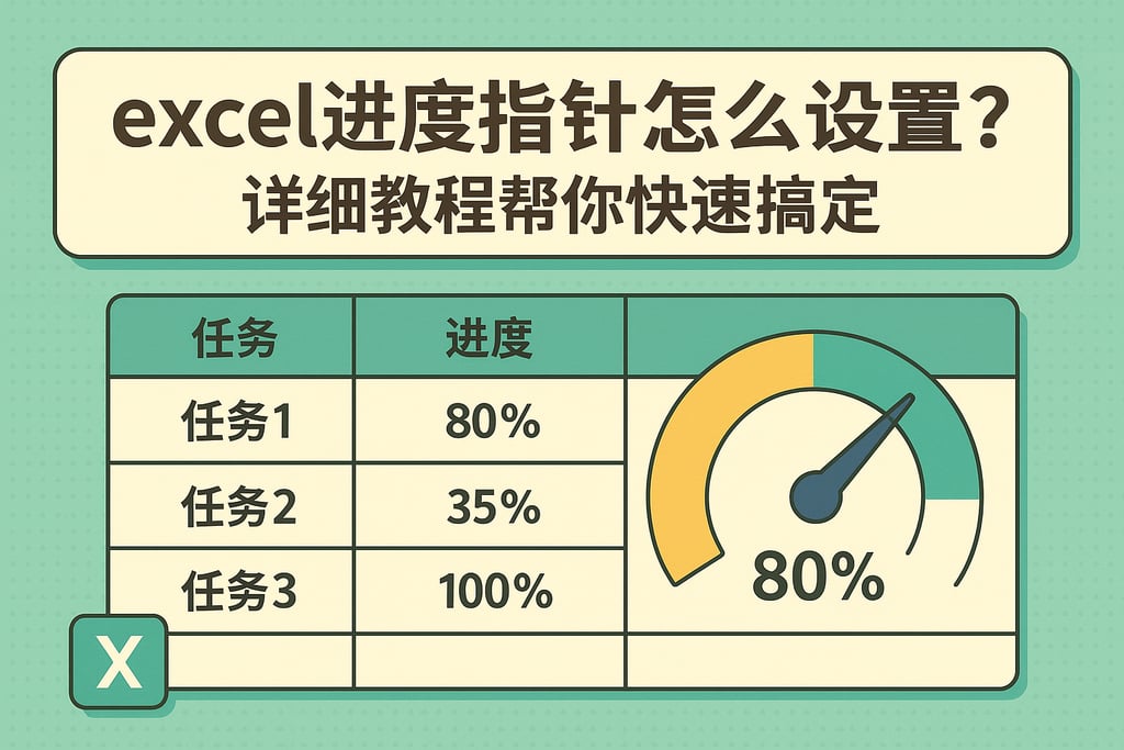 excel进度指针怎么设置？详细教程帮你快速搞定