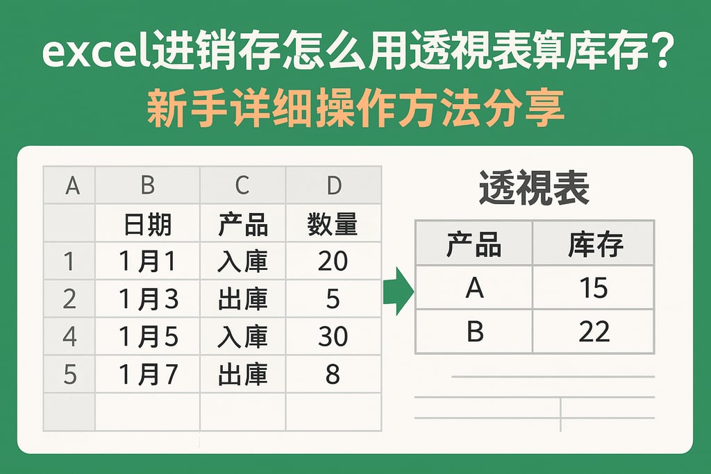 excel进销存怎么用透视表算库存？新手详细操作方法分享