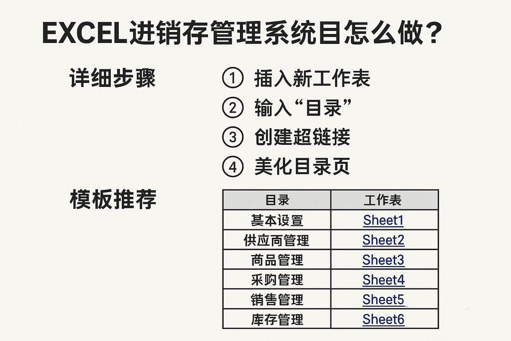 excel进销存管理系统目录怎么做？详细步骤与模板推荐