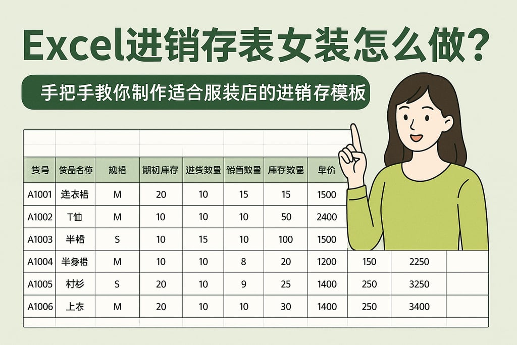 excel进销存表女装怎么做？手把手教你制作适合服装店的进销存模板