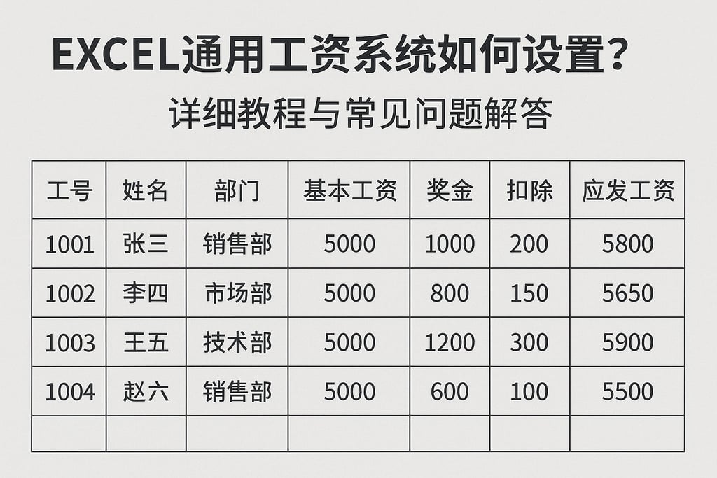 excel通用工资系统如何设置？详细教程与常见问题解答