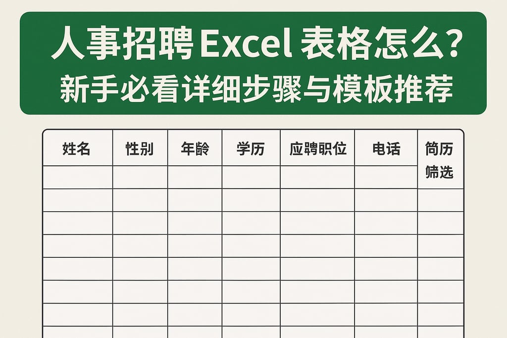 人事招聘excel表格怎么做？新手必看详细步骤与模板推荐