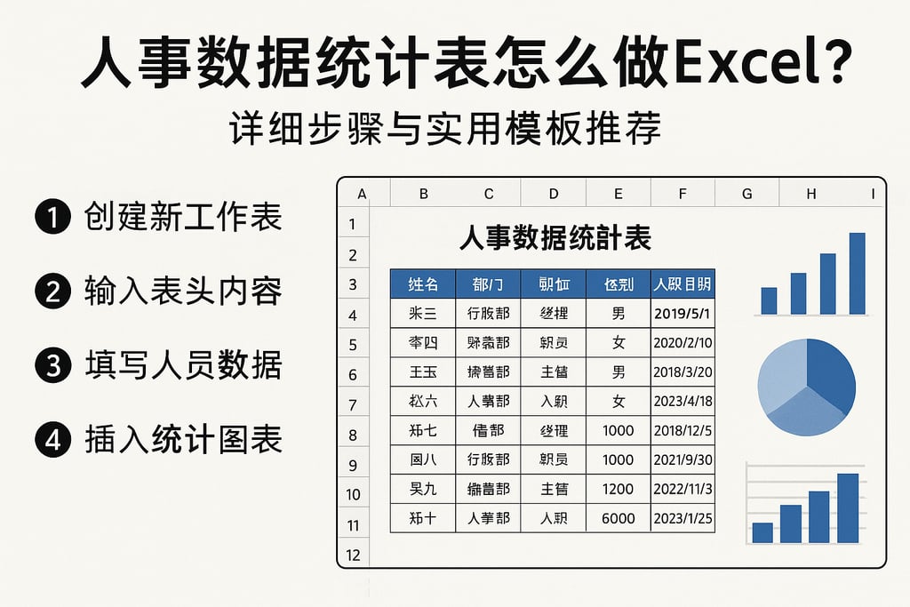 人事数据统计表怎么做excel？详细步骤与实用模板推荐
