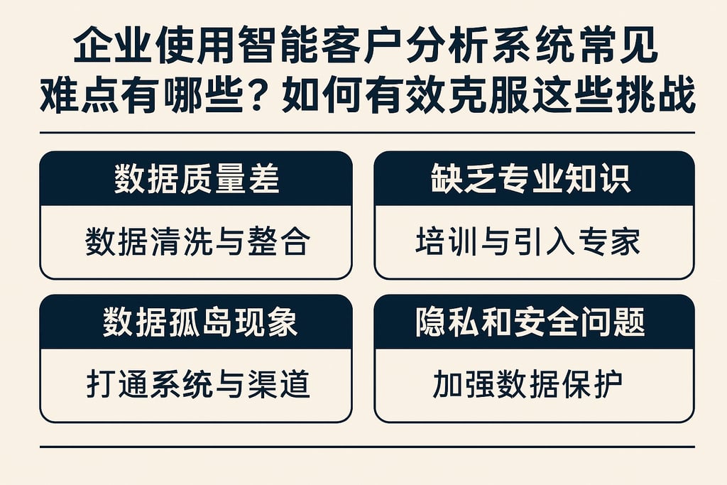 企业使用智能客户分析系统常见难点有哪些？如何有效克服这些挑战