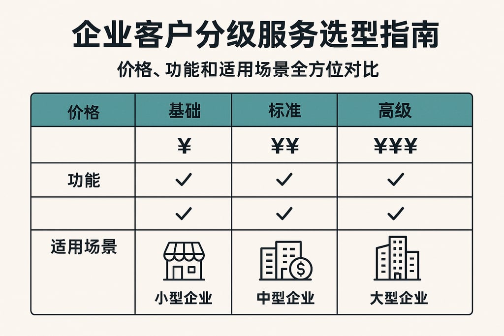 企业客户分级服务选型指南：价格、功能和适用场景全方位对比