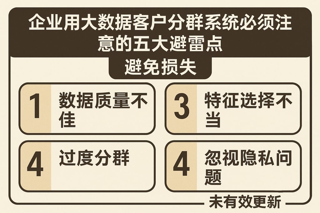 企业用大数据客户分群系统必须注意的五大避雷点，避免损失