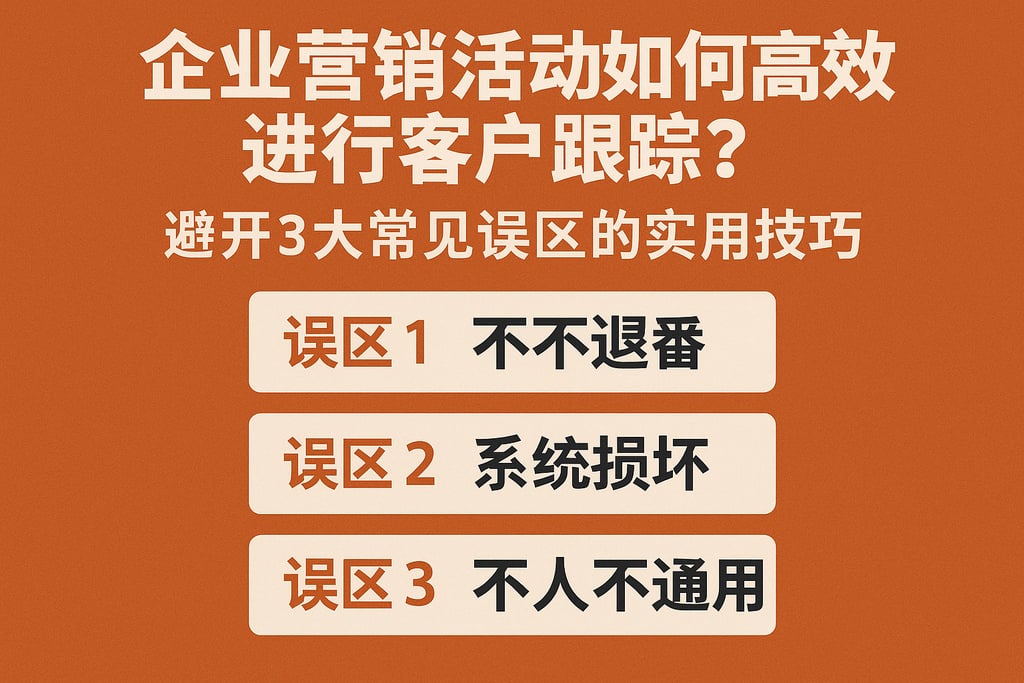企业营销活动如何高效进行客户跟踪？避开3大常见误区的实用技巧