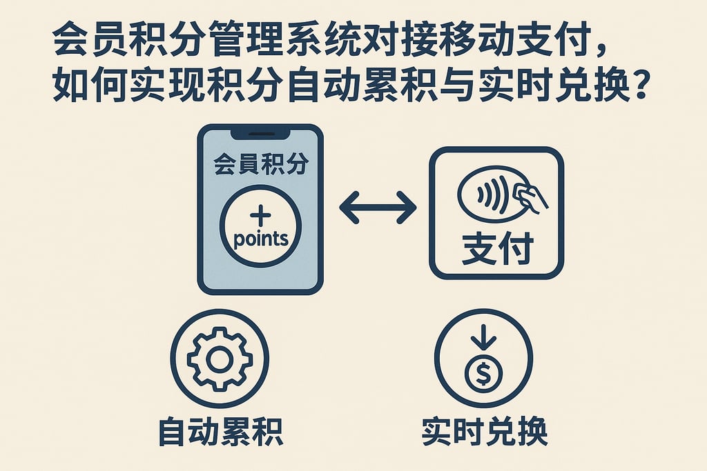 会员积分管理系统对接移动支付，如何实现积分自动累积与实时兑换？