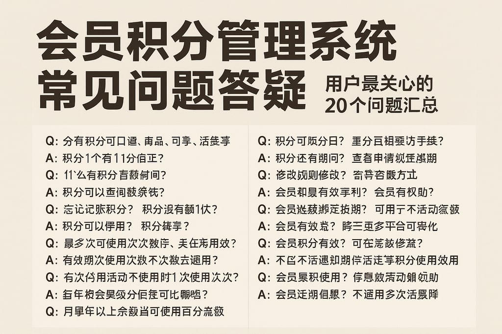 会员积分管理系统常见问题答疑，用户最关心的20个问题汇总