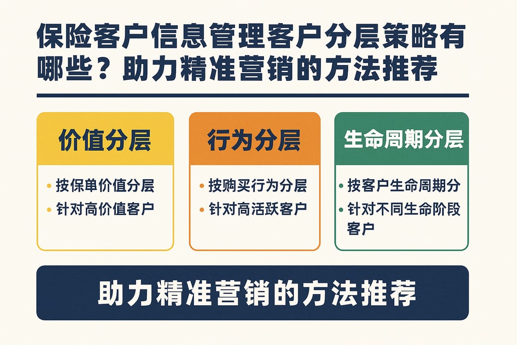 保险客户信息管理客户分层策略有哪些？助力精准营销的方法推荐