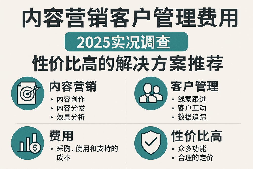 内容营销客户管理费用2025实况调查，性价比高的解决方案推荐