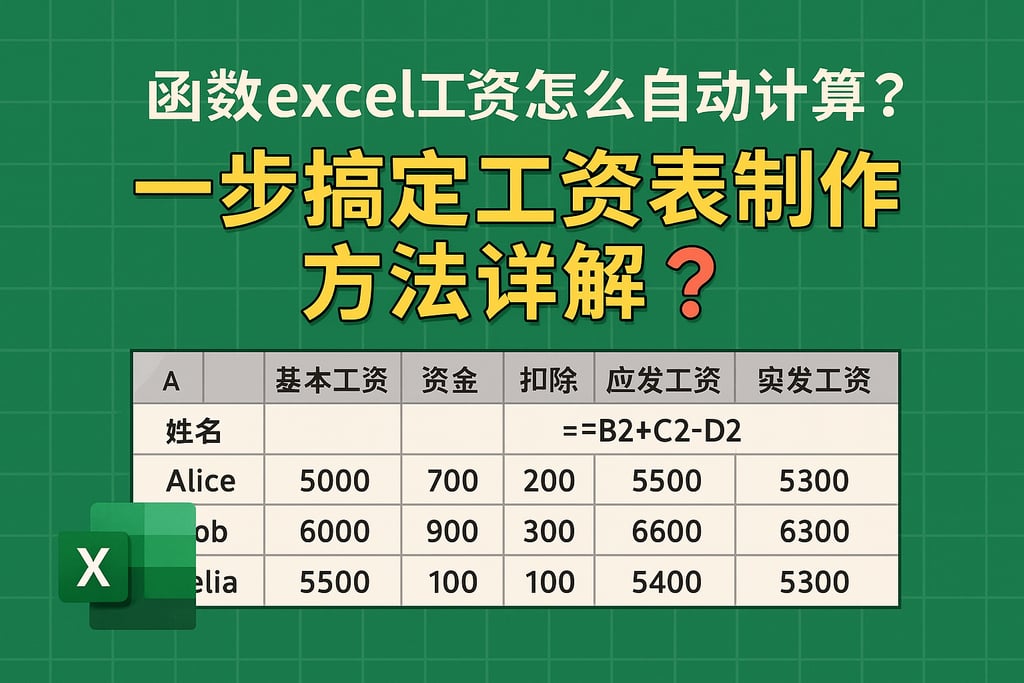 函数excel工资怎么自动计算？一步搞定工资表制作方法详解