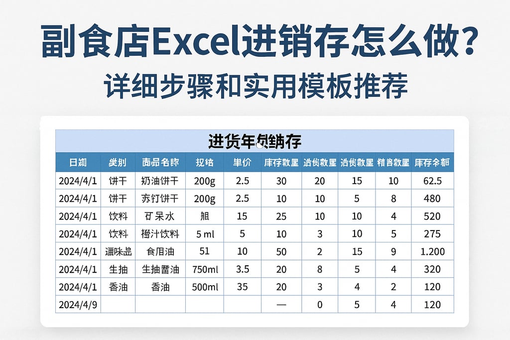 副食点excel进销存怎么做？详细步骤和实用模板推荐
