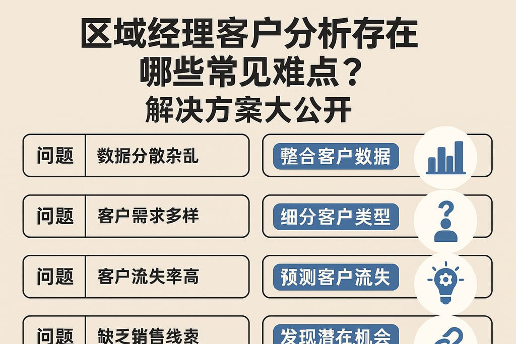 区域经理客户分析存在哪些常见难点？解决方案大公开