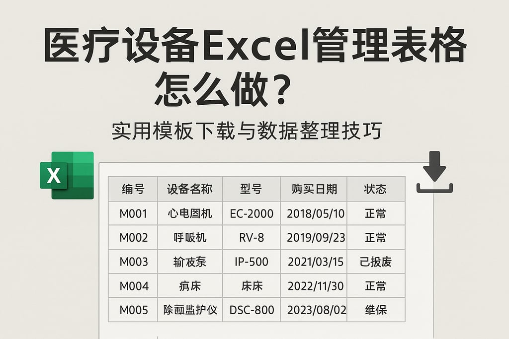 医疗设备Excel管理表格怎么做？实用模板下载与数据整理技巧