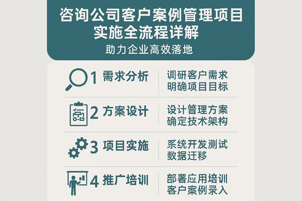 咨询公司客户案例管理项目实施全流程详解，助力企业高效落地