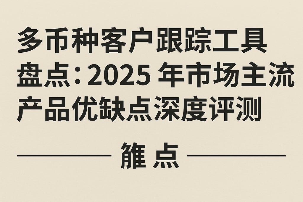 多币种客户跟踪工具盘点：2025年市场主流产品优缺点深度评测