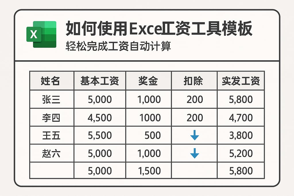 如何使用Excel工资工具模板，轻松完成工资自动计算