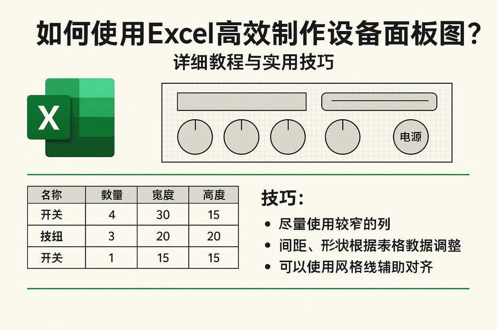 如何使用Excel高效制作设备面板图？详细教程与实用技巧