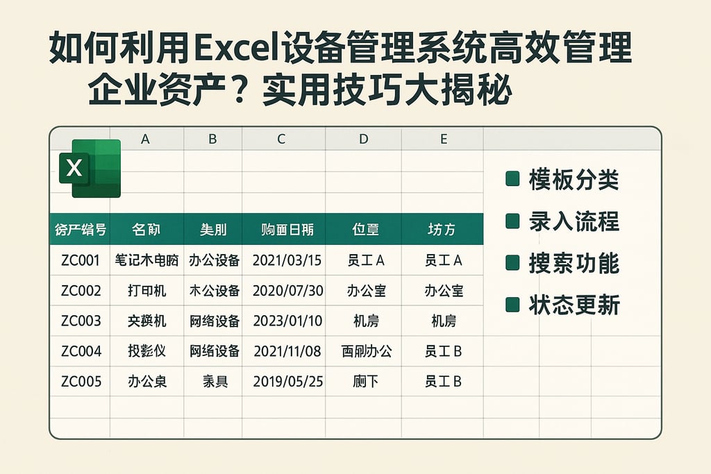 如何利用Excel设备管理系统高效管理企业资产？实用技巧大揭秘