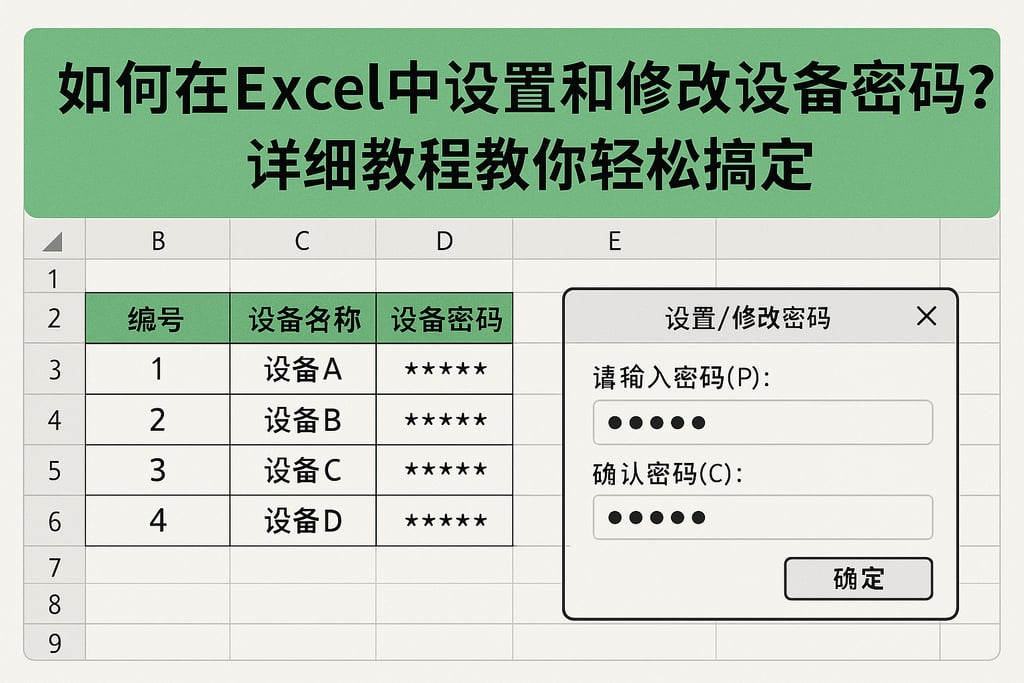 如何在Excel中设置和修改设备密码？详细教程教你轻松搞定