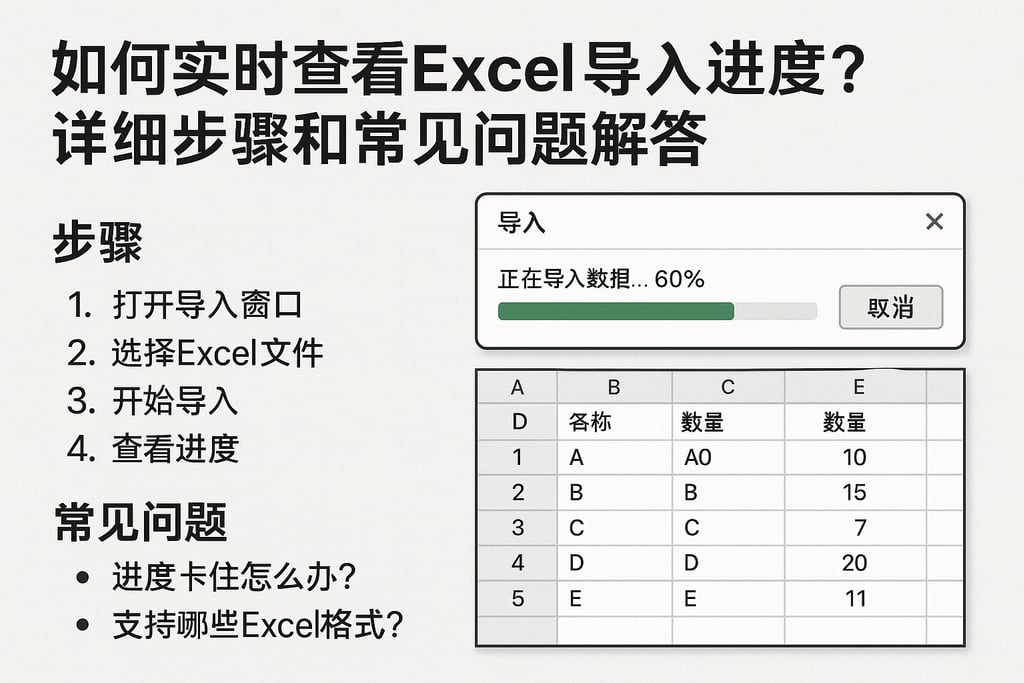 如何实时查看Excel导入进度？详细步骤和常见问题解答