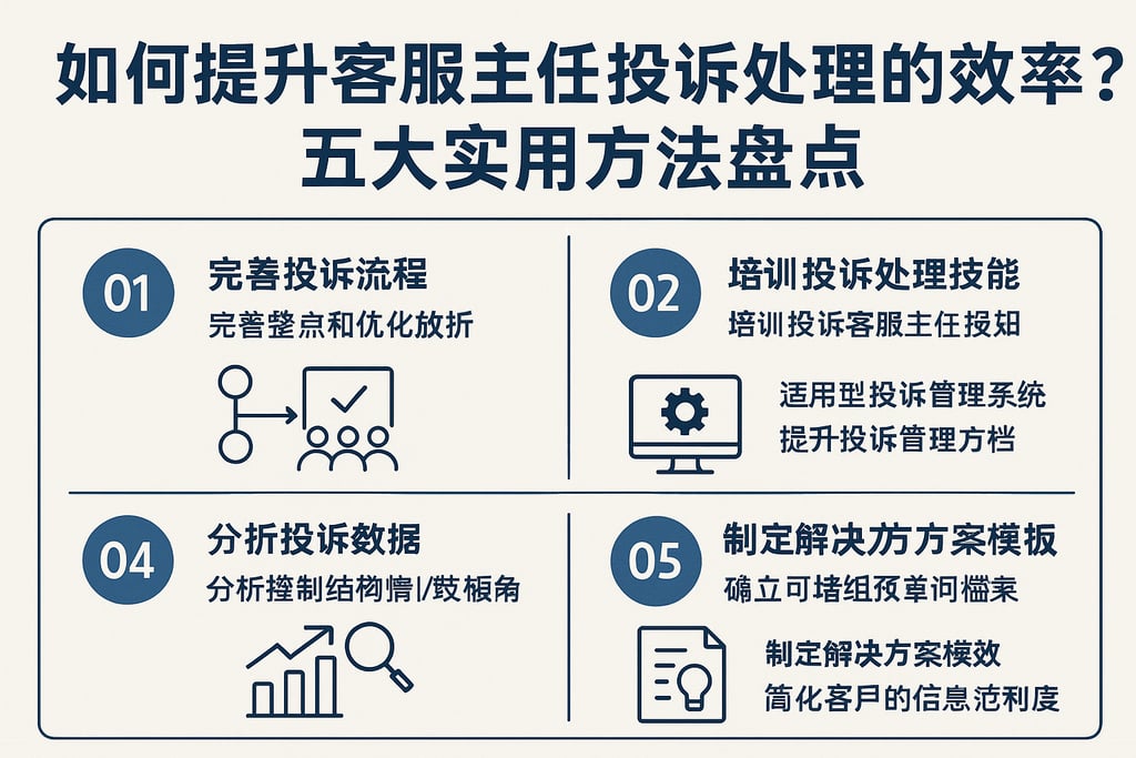 如何提升客服主管投诉处理的效率？五大实用方法盘点