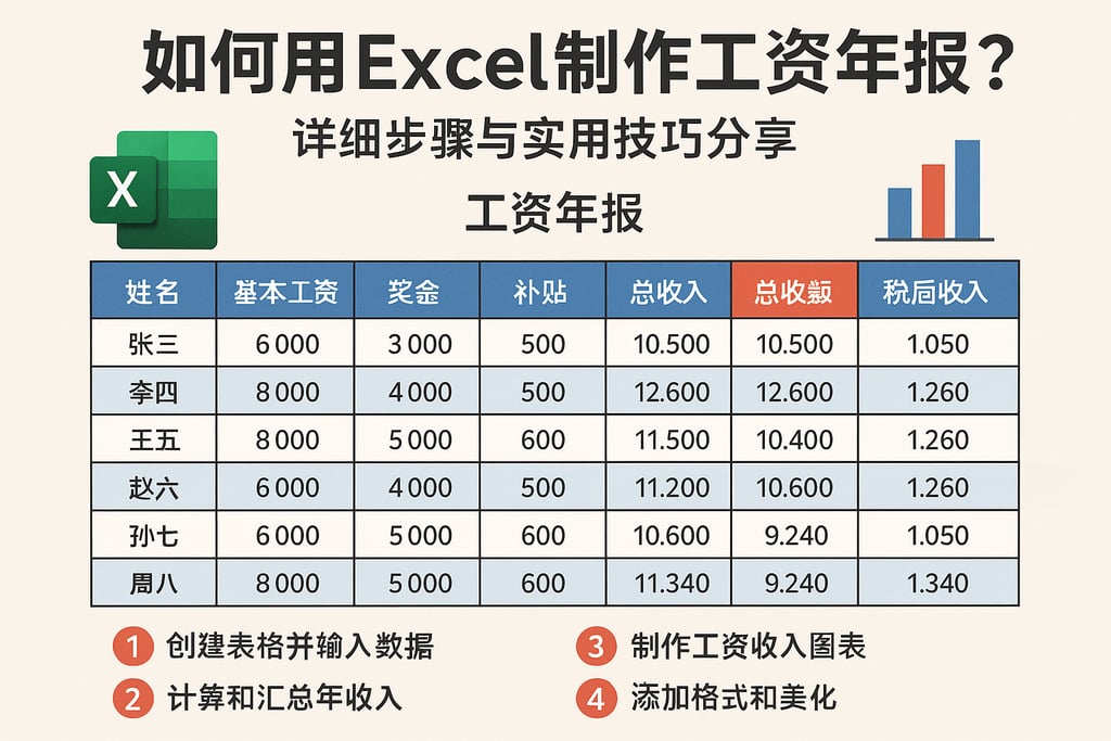 如何用Excel制作工资年报？详细步骤与实用技巧分享