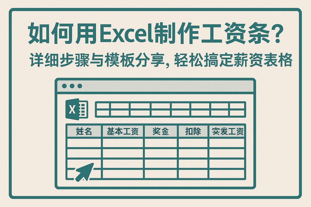 如何用Excel制作工资条？详细步骤与模板分享，轻松搞定薪资表格