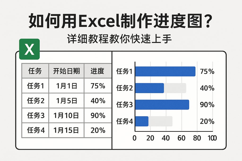 如何用Excel制作进度图？详细教程教你快速上手