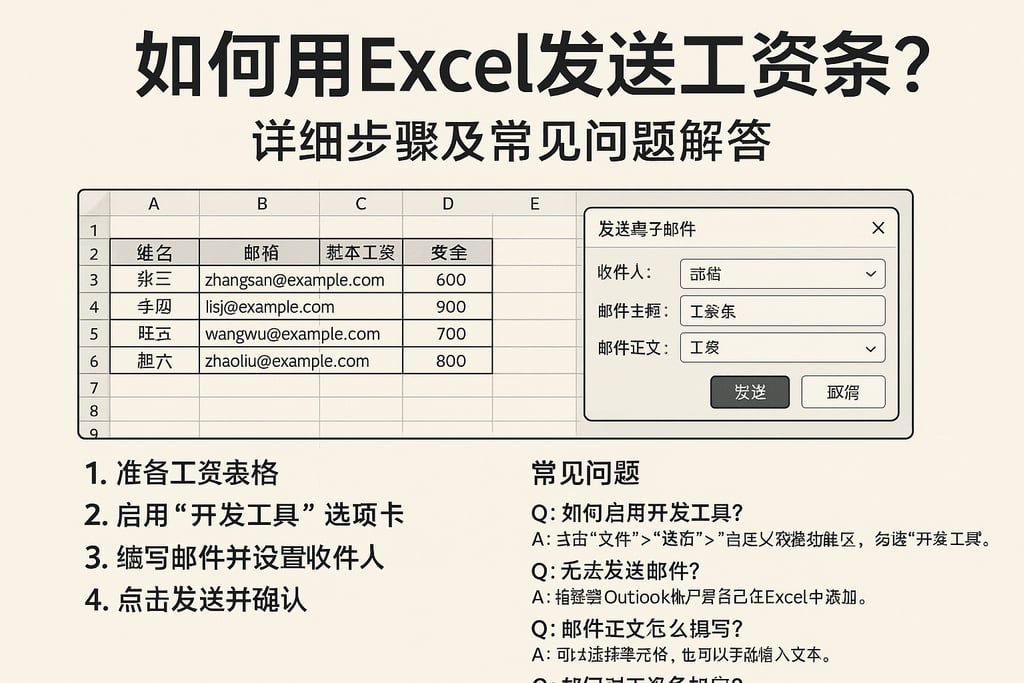 如何用Excel发送工资条？详细步骤及常见问题解答