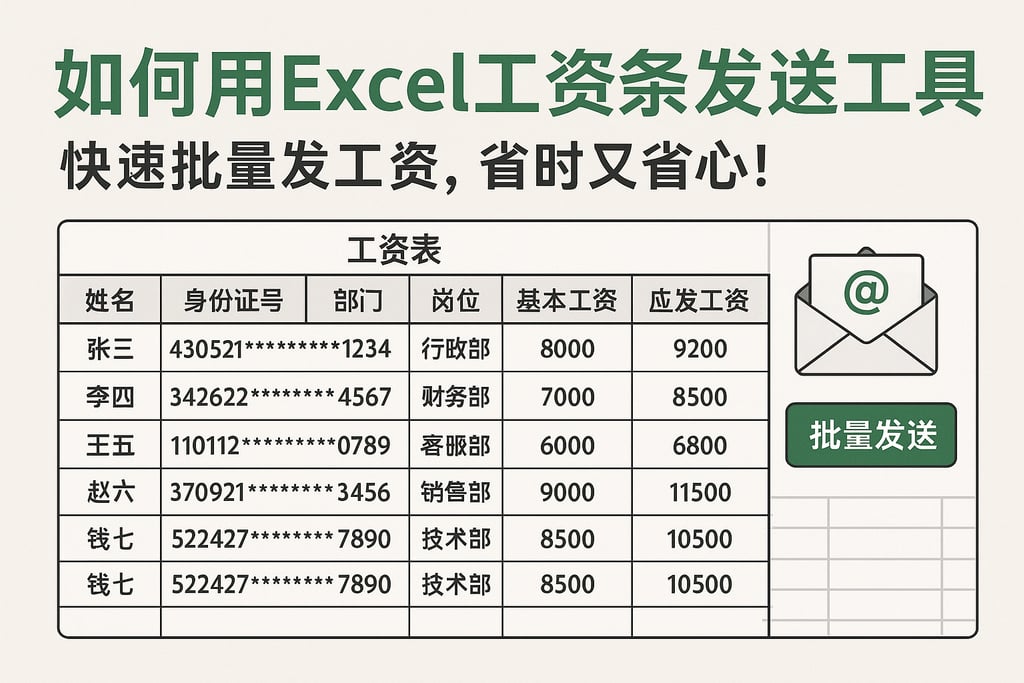 如何用Excel工资条发送工具快速批量发工资，省时又省心！