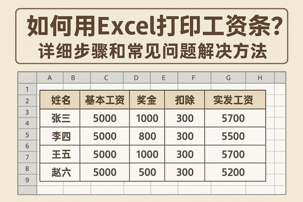 如何用Excel打印工资条？详细步骤和常见问题解决方法