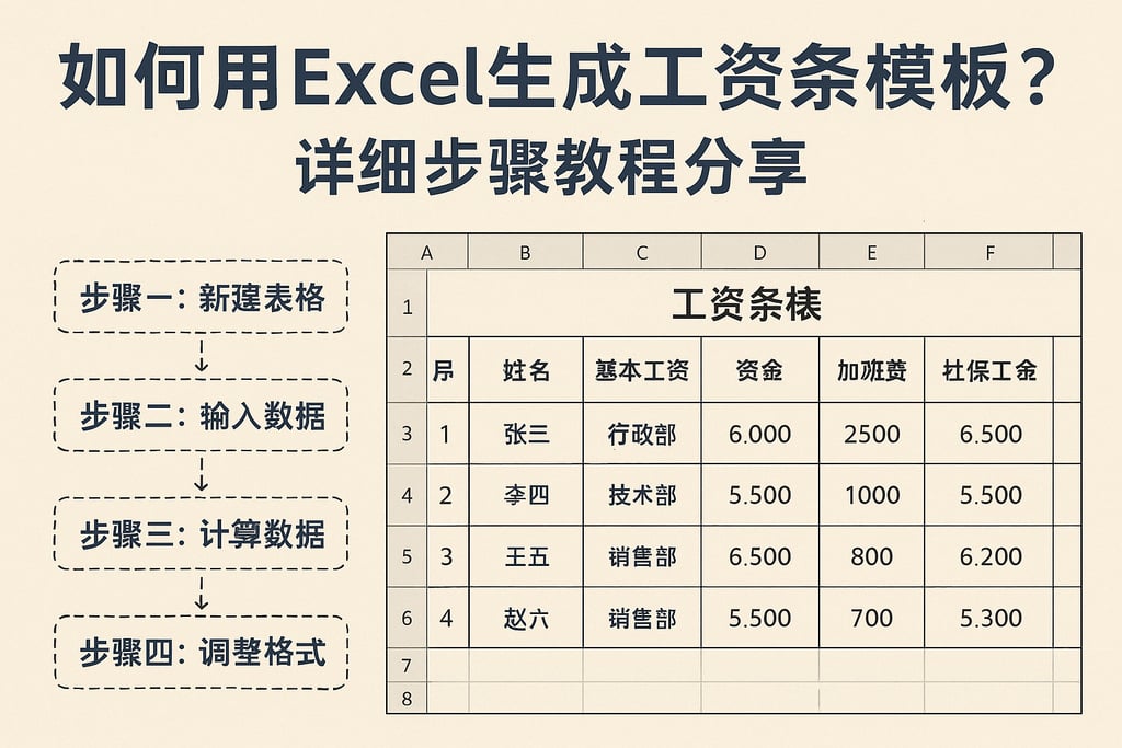 如何用Excel生成工资条模板？详细步骤教程分享