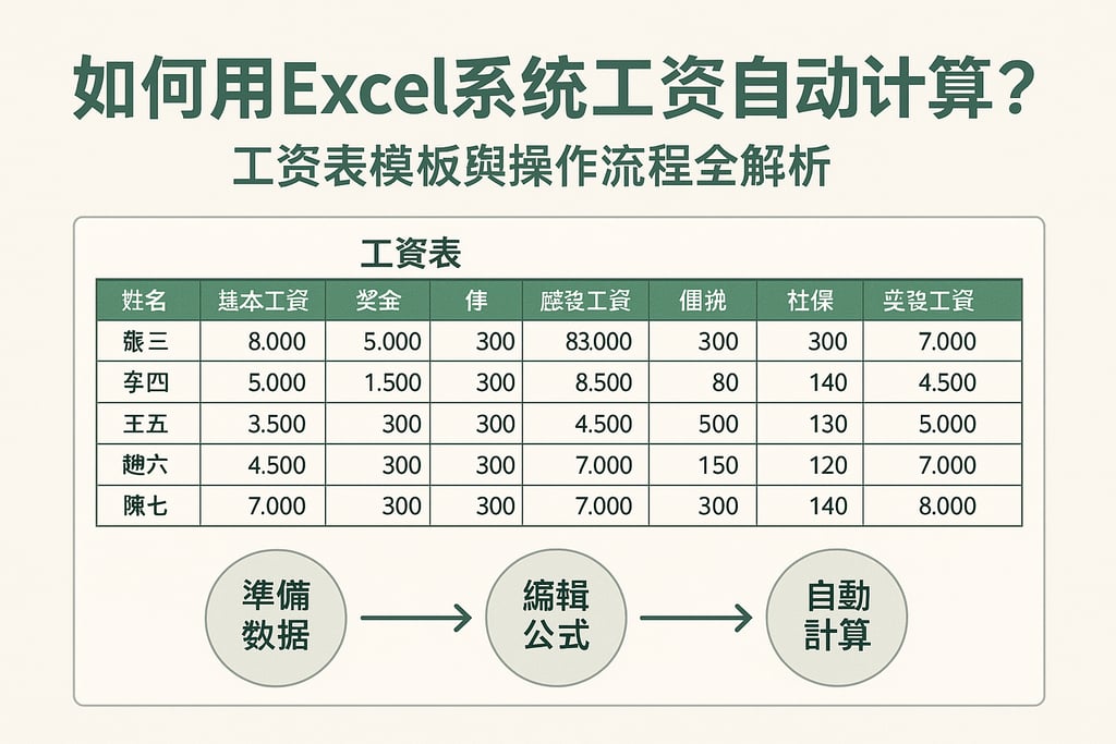 如何用Excel系统工资自动计算？工资表模板与操作流程全解析