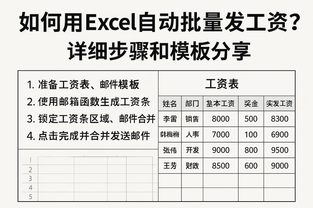 如何用Excel自动批量发工资条？详细步骤和模板分享
