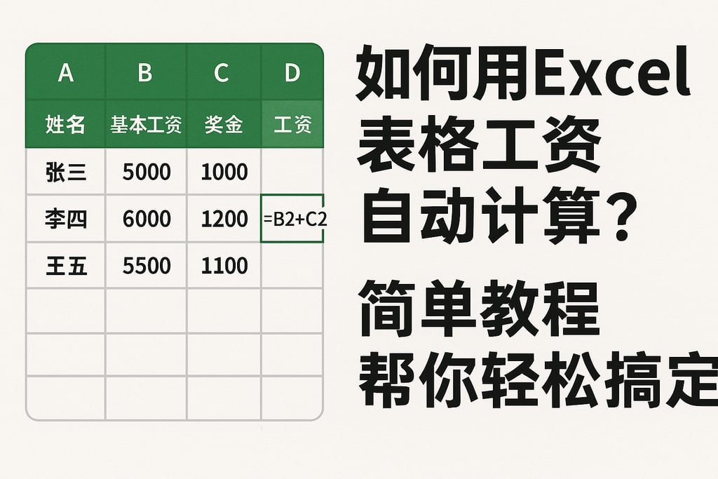 如何用Excel表格工资自动计算？简单教程帮你轻松搞定