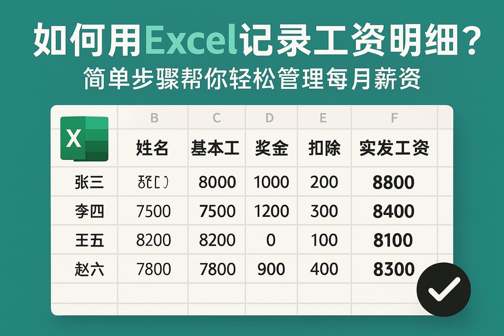 如何用Excel记录工资明细？简单步骤帮你轻松管理每月薪资
