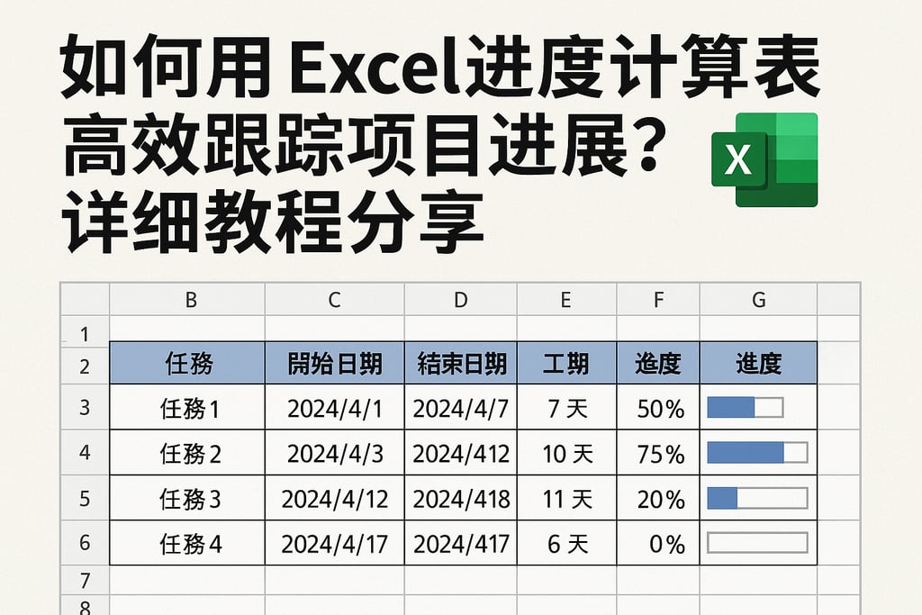 如何用Excel进度计算表高效跟踪项目进展？详细教程分享