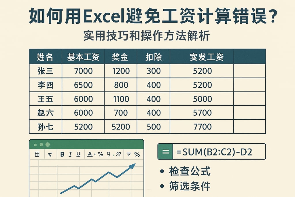 如何用Excel避免工资计算错误？实用技巧和操作方法解析