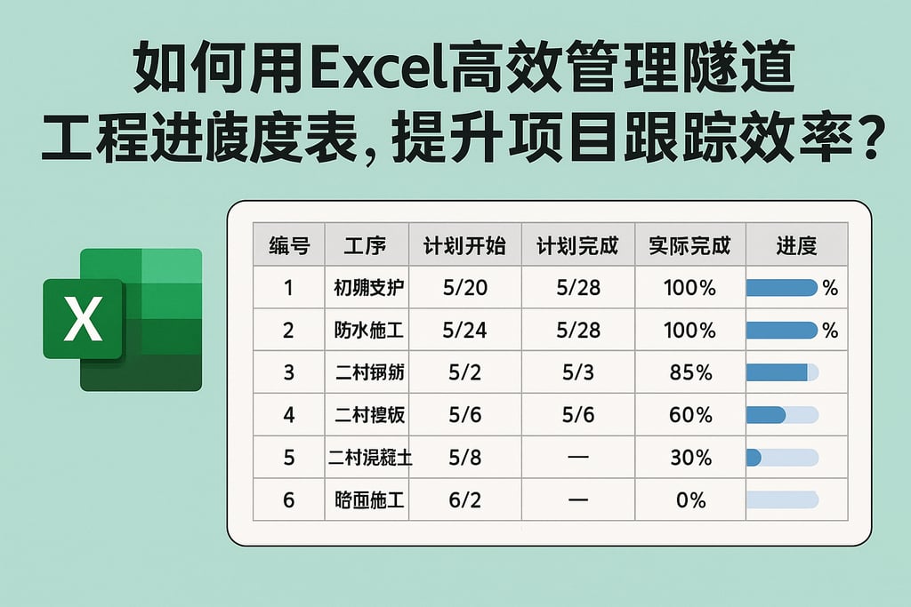 如何用Excel高效管理隧道工程进度表，提升项目跟踪效率？